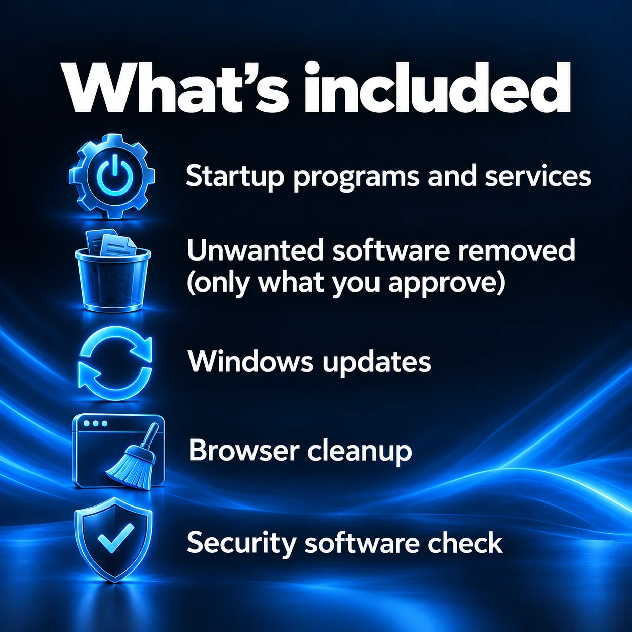PC Tune-Up – what's included